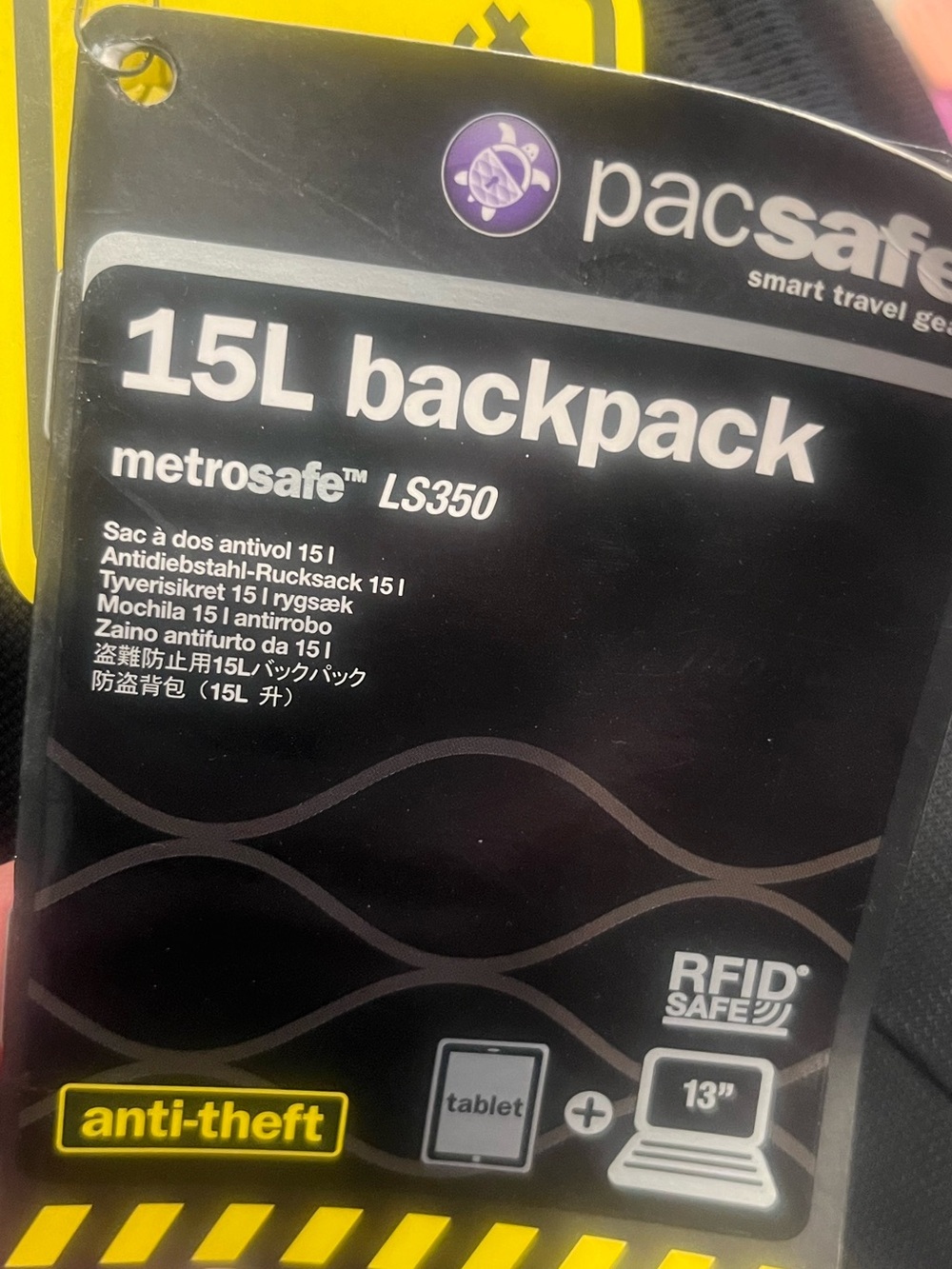 NWT Pacsafe Metrosafe LS350 Anti Theft 15L Backpack - Picture 3 of 5